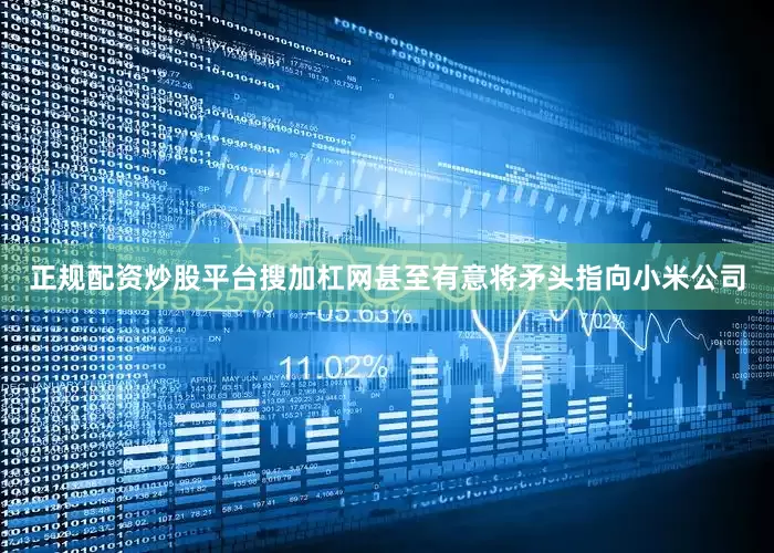 正规配资炒股平台搜加杠网甚至有意将矛头指向小米公司